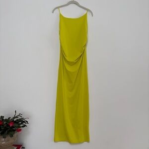 Zara Neon Yellow Maxi Dress Size Large New